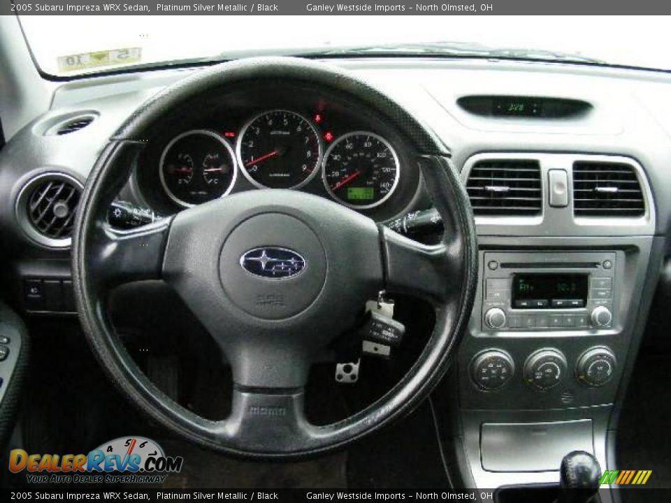 2005 Subaru Impreza WRX Sedan Platinum Silver Metallic / Black Photo #14