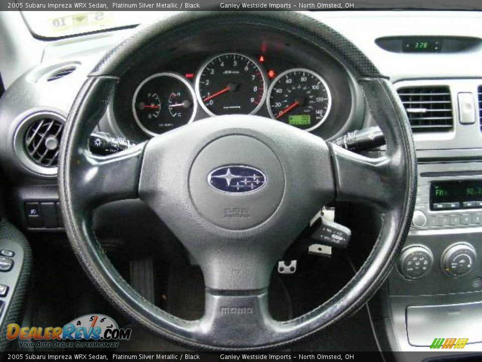 2005 Subaru Impreza WRX Sedan Platinum Silver Metallic / Black Photo #15