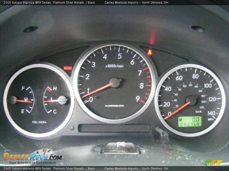 2005 Subaru Impreza WRX Sedan Platinum Silver Metallic / Black Photo #16