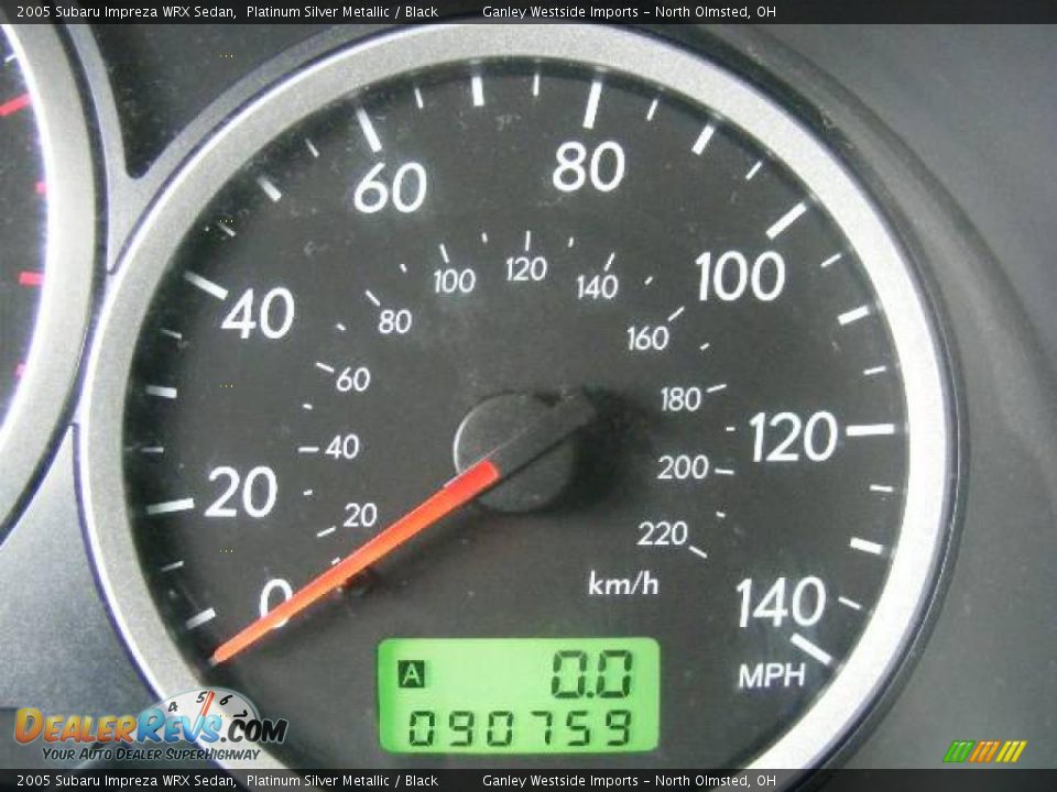 2005 Subaru Impreza WRX Sedan Platinum Silver Metallic / Black Photo #17