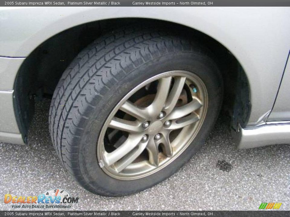 2005 Subaru Impreza WRX Sedan Platinum Silver Metallic / Black Photo #22