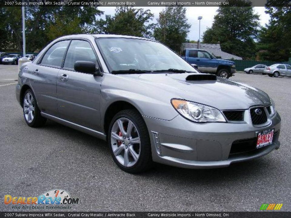 2007 Subaru Impreza WRX Sedan Crystal Gray Metallic / Anthracite Black Photo #7