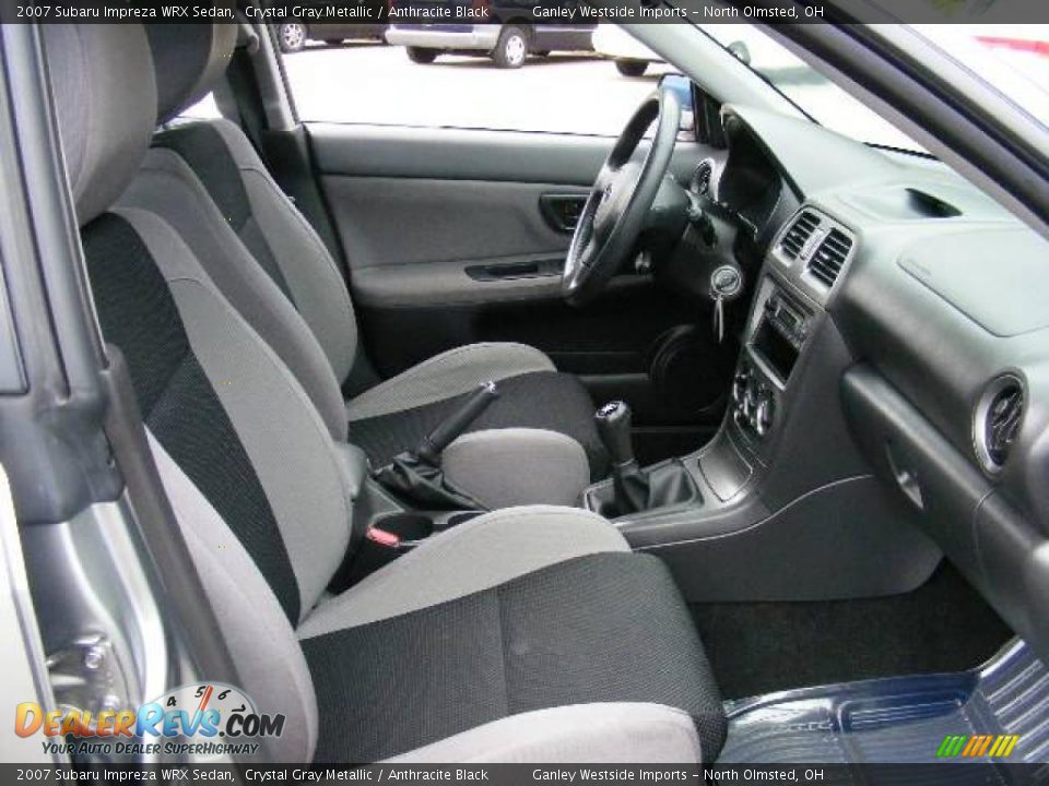 2007 Subaru Impreza WRX Sedan Crystal Gray Metallic / Anthracite Black Photo #13