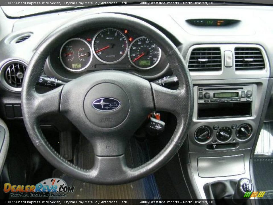 2007 Subaru Impreza WRX Sedan Crystal Gray Metallic / Anthracite Black Photo #14