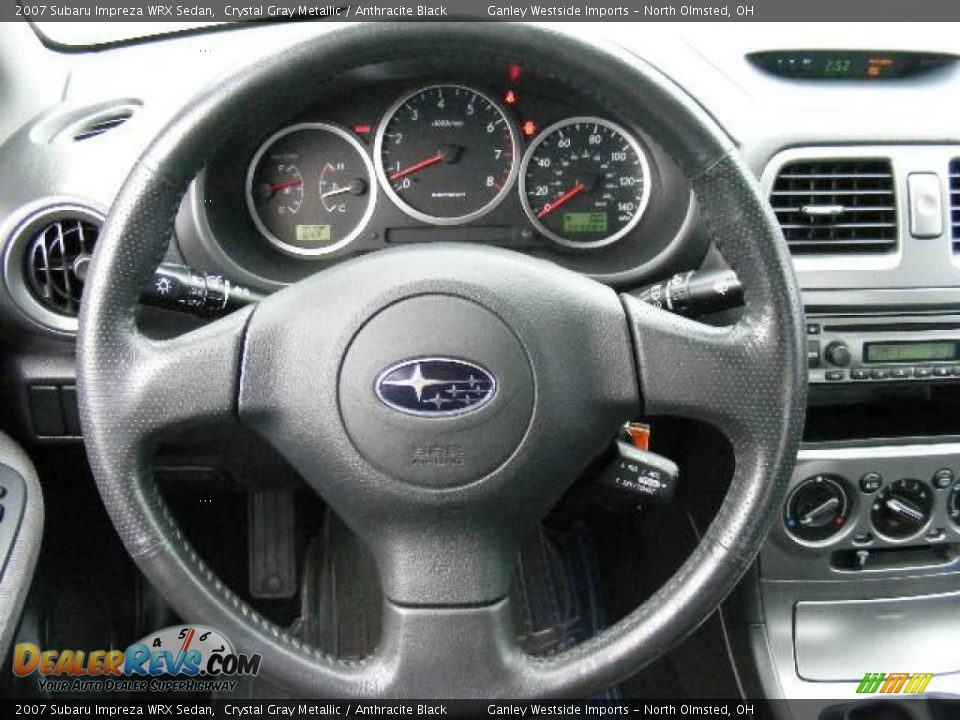 2007 Subaru Impreza WRX Sedan Crystal Gray Metallic / Anthracite Black Photo #15