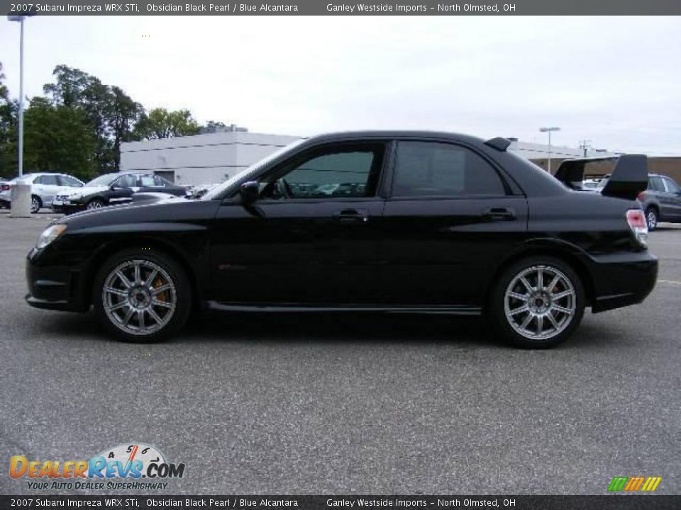 2007 Subaru Impreza WRX STi Obsidian Black Pearl / Blue Alcantara Photo #2