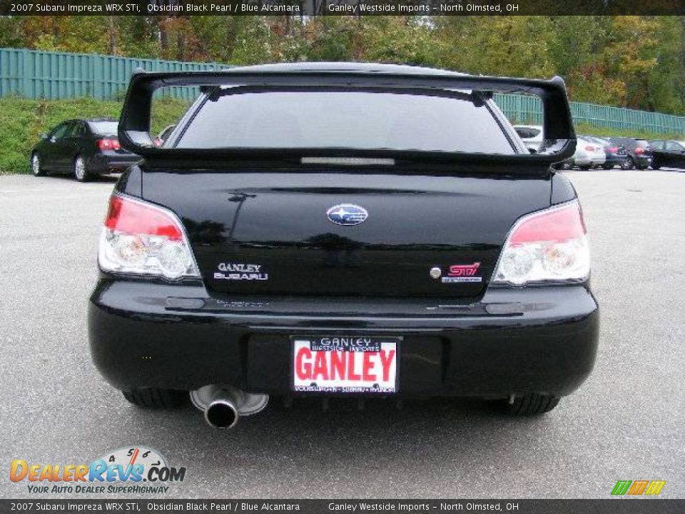 2007 Subaru Impreza WRX STi Obsidian Black Pearl / Blue Alcantara Photo #4