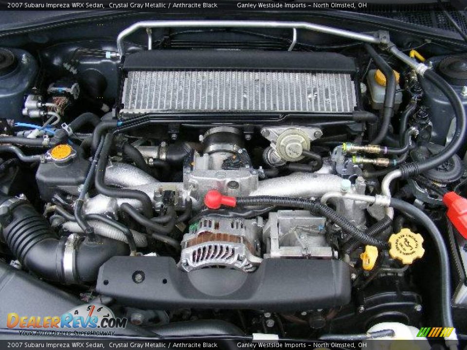 2007 Subaru Impreza WRX Sedan Crystal Gray Metallic / Anthracite Black Photo #25