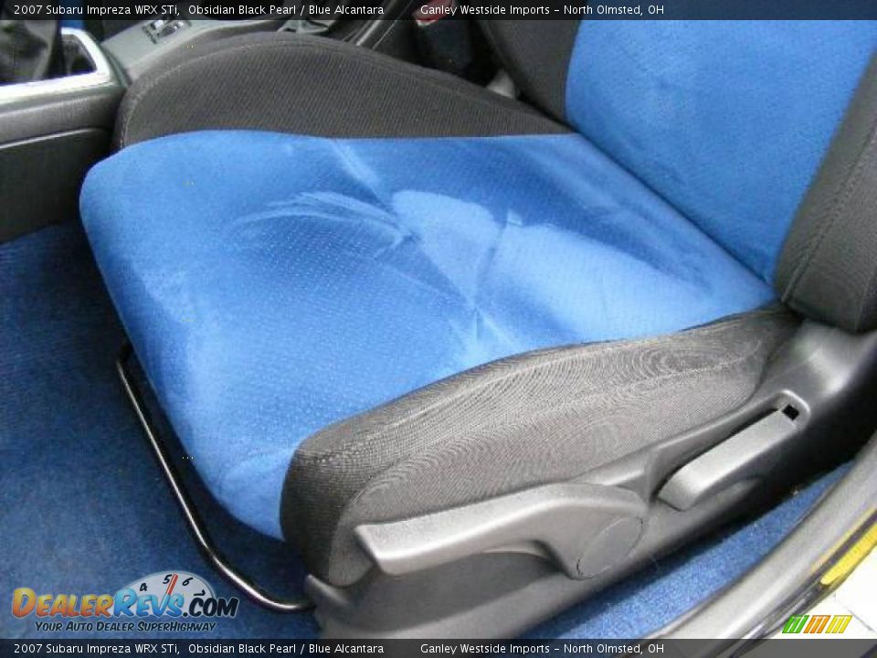2007 Subaru Impreza WRX STi Obsidian Black Pearl / Blue Alcantara Photo #10