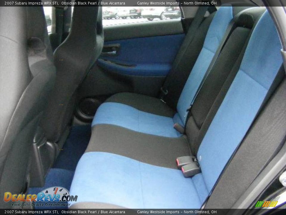2007 Subaru Impreza WRX STi Obsidian Black Pearl / Blue Alcantara Photo #11