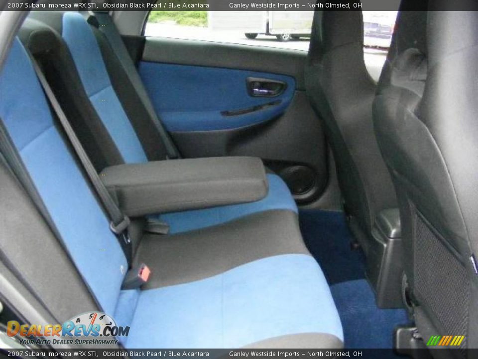 2007 Subaru Impreza WRX STi Obsidian Black Pearl / Blue Alcantara Photo #12