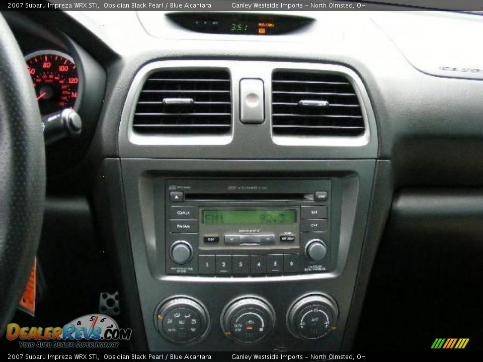 2007 Subaru Impreza WRX STi Obsidian Black Pearl / Blue Alcantara Photo #18