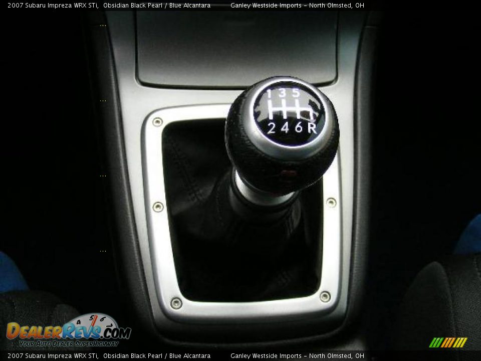 2007 Subaru Impreza WRX STi Obsidian Black Pearl / Blue Alcantara Photo #19