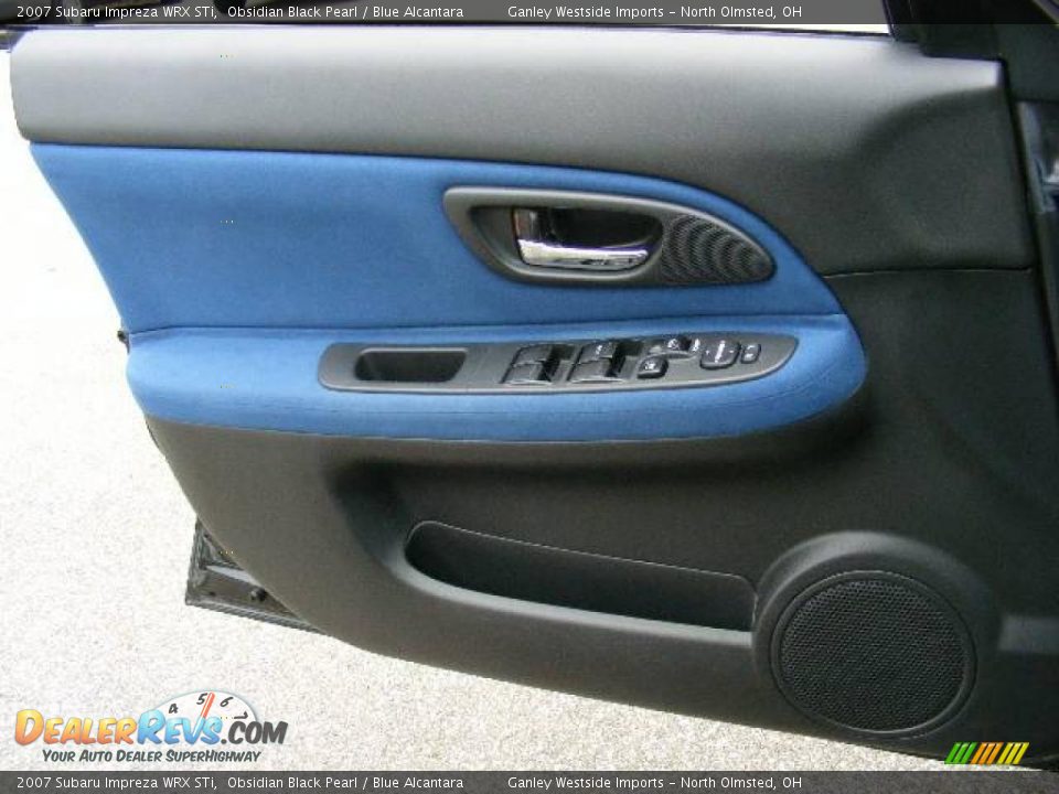 2007 Subaru Impreza WRX STi Obsidian Black Pearl / Blue Alcantara Photo #20