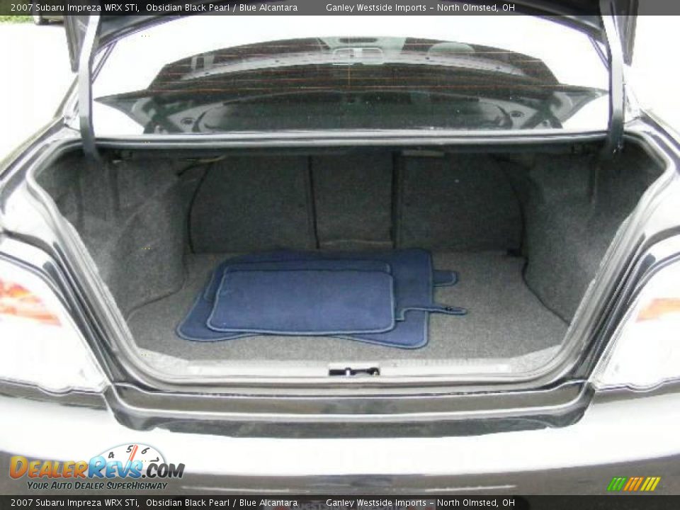 2007 Subaru Impreza WRX STi Obsidian Black Pearl / Blue Alcantara Photo #21