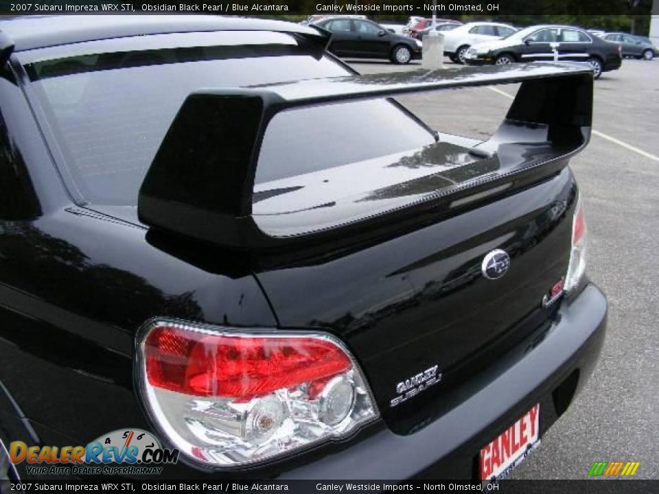 2007 Subaru Impreza WRX STi Obsidian Black Pearl / Blue Alcantara Photo #22
