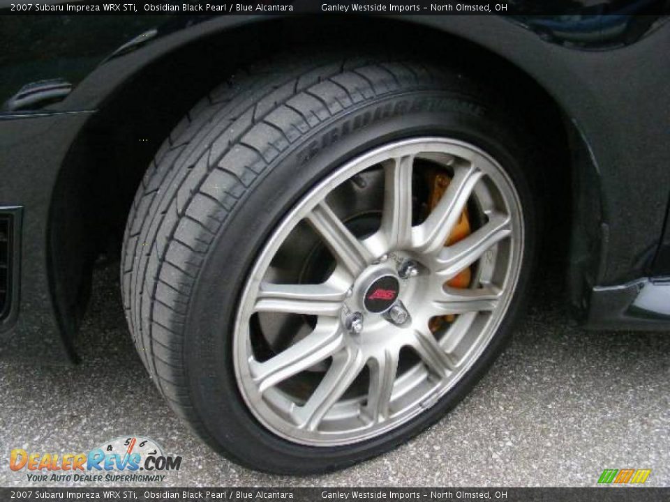 2007 Subaru Impreza WRX STi Obsidian Black Pearl / Blue Alcantara Photo #23