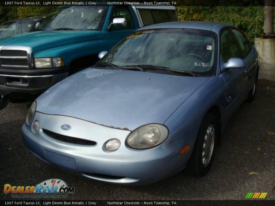 1997 Ford Taurus LX Light Denim Blue Metallic / Grey Photo #4