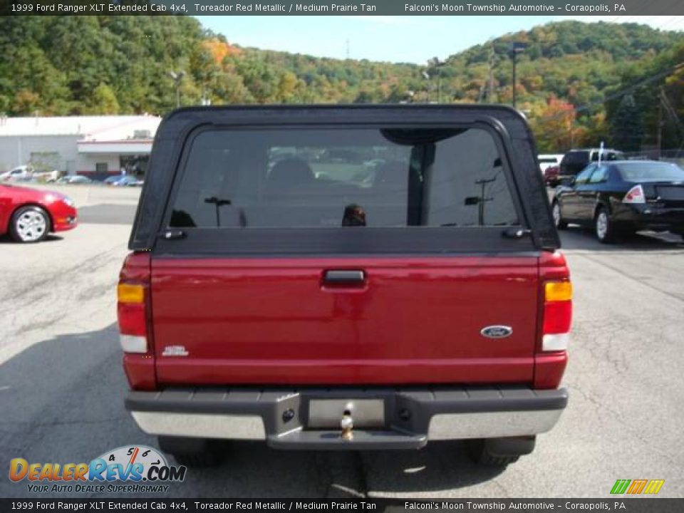 1999 Ford Ranger XLT Extended Cab 4x4 Toreador Red Metallic / Medium Prairie Tan Photo #3