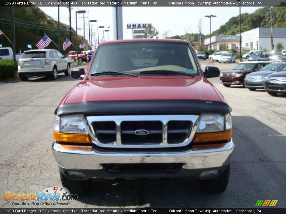 1999 Ford Ranger XLT Extended Cab 4x4 Toreador Red Metallic / Medium Prairie Tan Photo #6