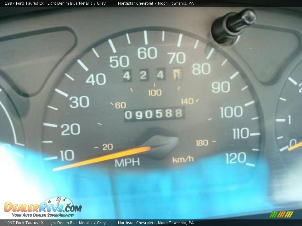 1997 Ford Taurus LX Light Denim Blue Metallic / Grey Photo #15