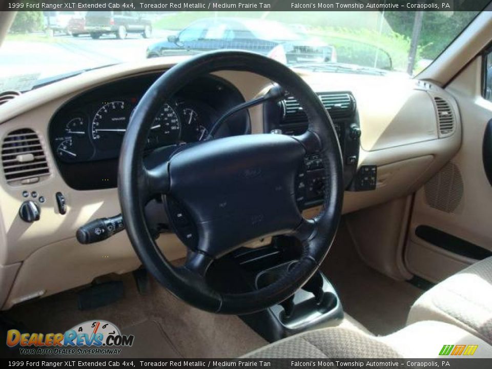 1999 Ford Ranger XLT Extended Cab 4x4 Toreador Red Metallic / Medium Prairie Tan Photo #10