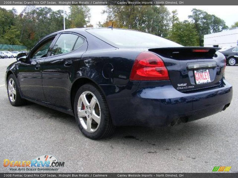 2008 Pontiac Grand Prix GXP Sedan Midnight Blue Metallic / Cashmere Photo #3