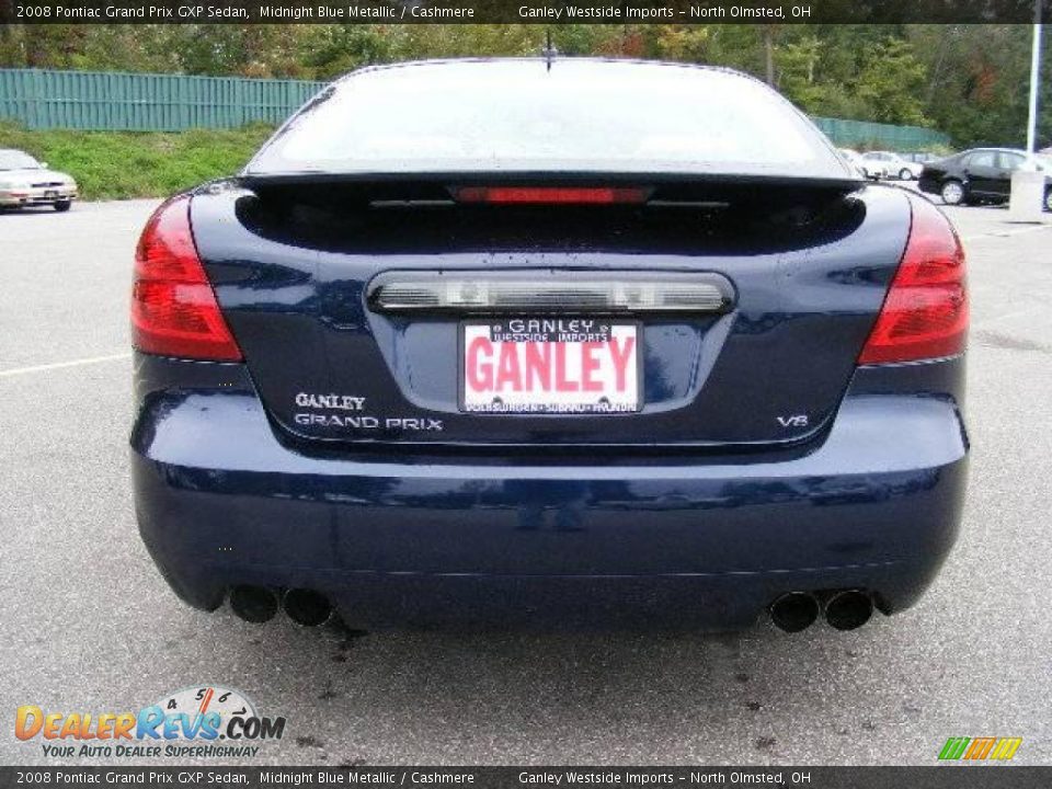 2008 Pontiac Grand Prix GXP Sedan Midnight Blue Metallic / Cashmere Photo #4