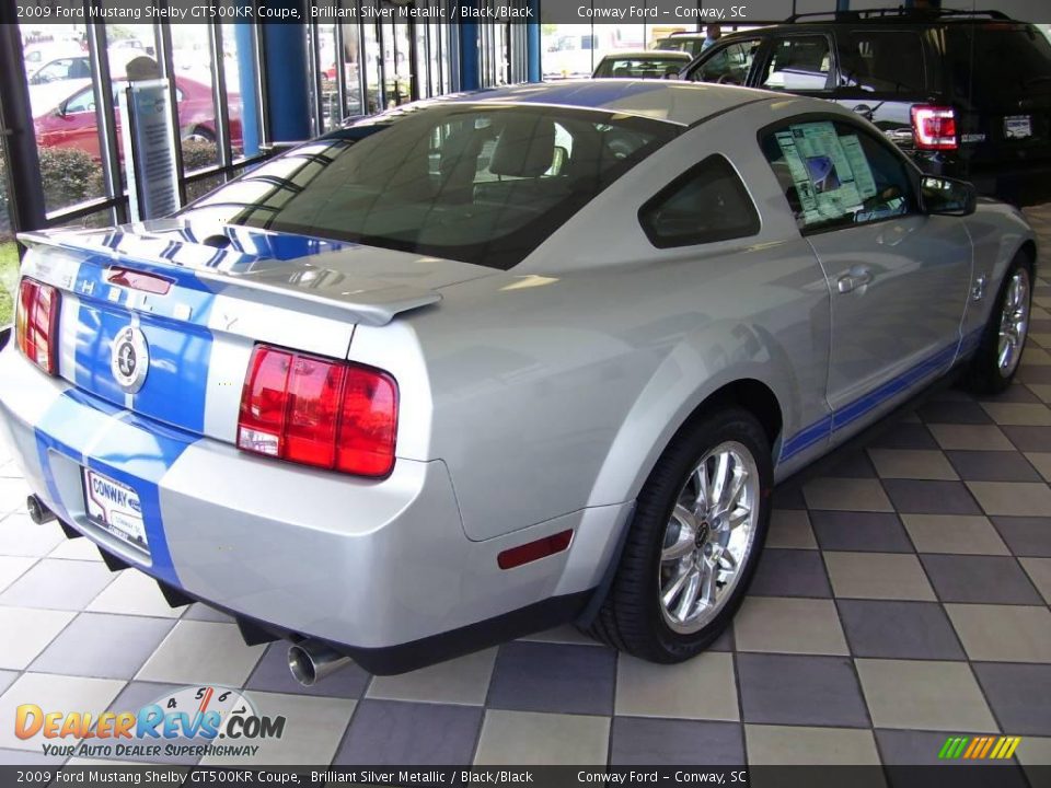 2009 Ford Mustang Shelby GT500KR Coupe Brilliant Silver Metallic / Black/Black Photo #2