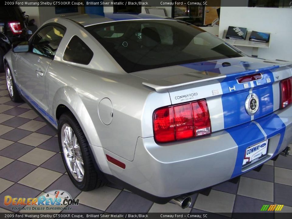 2009 Ford Mustang Shelby GT500KR Coupe Brilliant Silver Metallic / Black/Black Photo #9