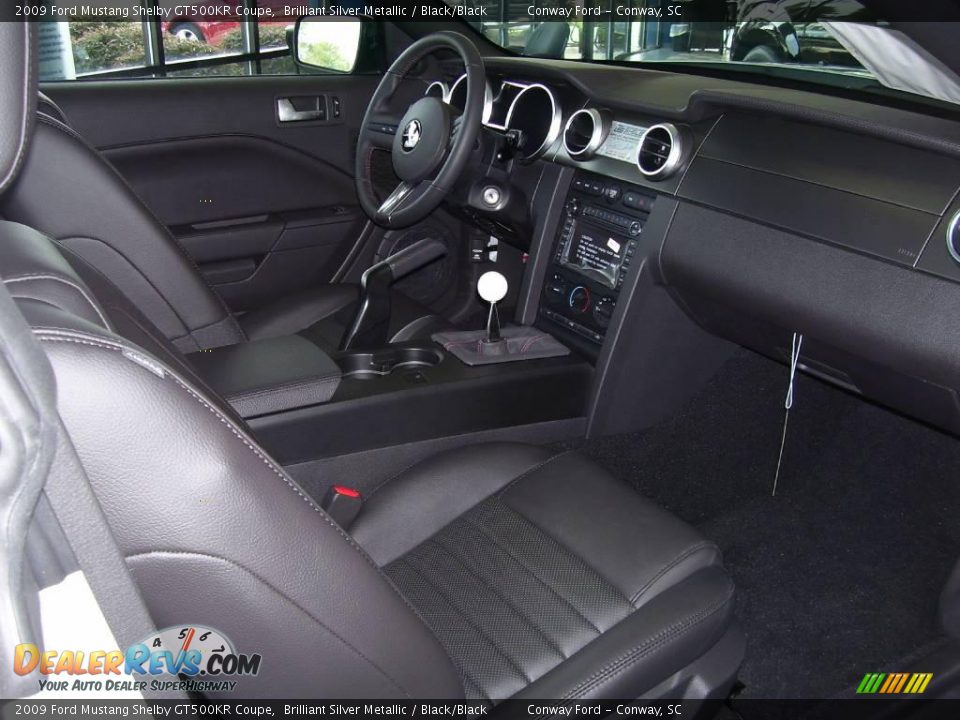 2009 Ford Mustang Shelby GT500KR Coupe Brilliant Silver Metallic / Black/Black Photo #11