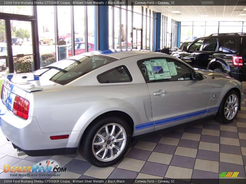 2009 Ford Mustang Shelby GT500KR Coupe Brilliant Silver Metallic / Black/Black Photo #17