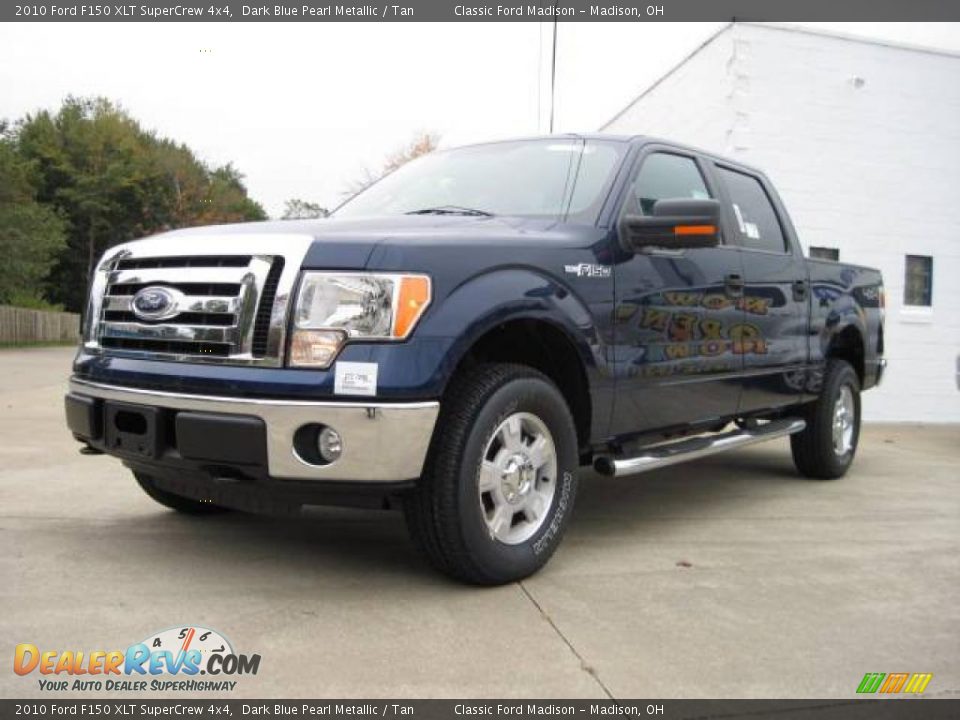 2010 Ford F150 XLT SuperCrew 4x4 Dark Blue Pearl Metallic / Tan Photo #1
