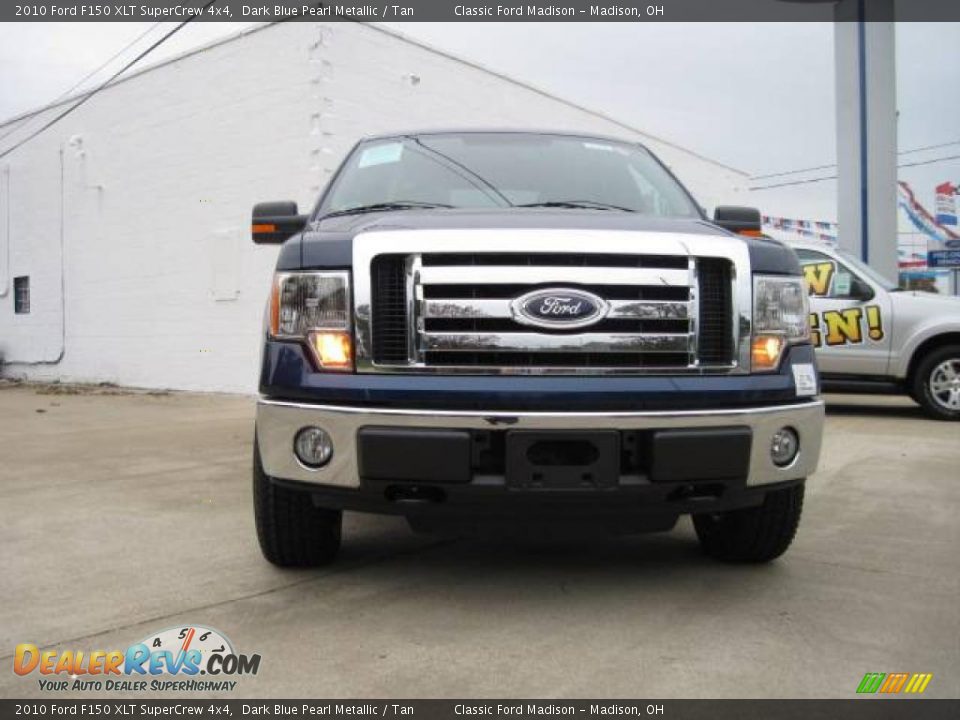 2010 Ford F150 XLT SuperCrew 4x4 Dark Blue Pearl Metallic / Tan Photo #2