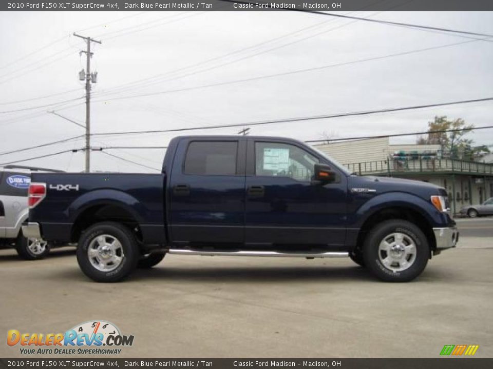 2010 Ford F150 XLT SuperCrew 4x4 Dark Blue Pearl Metallic / Tan Photo #4