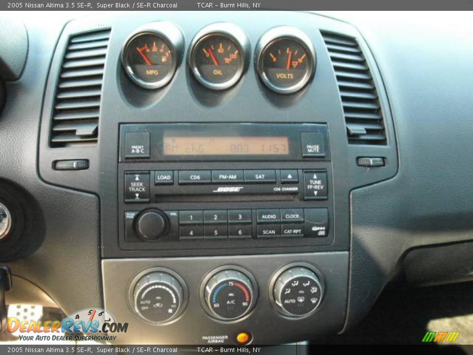 2005 Nissan Altima 3.5 SE-R Super Black / SE-R Charcoal Photo #13