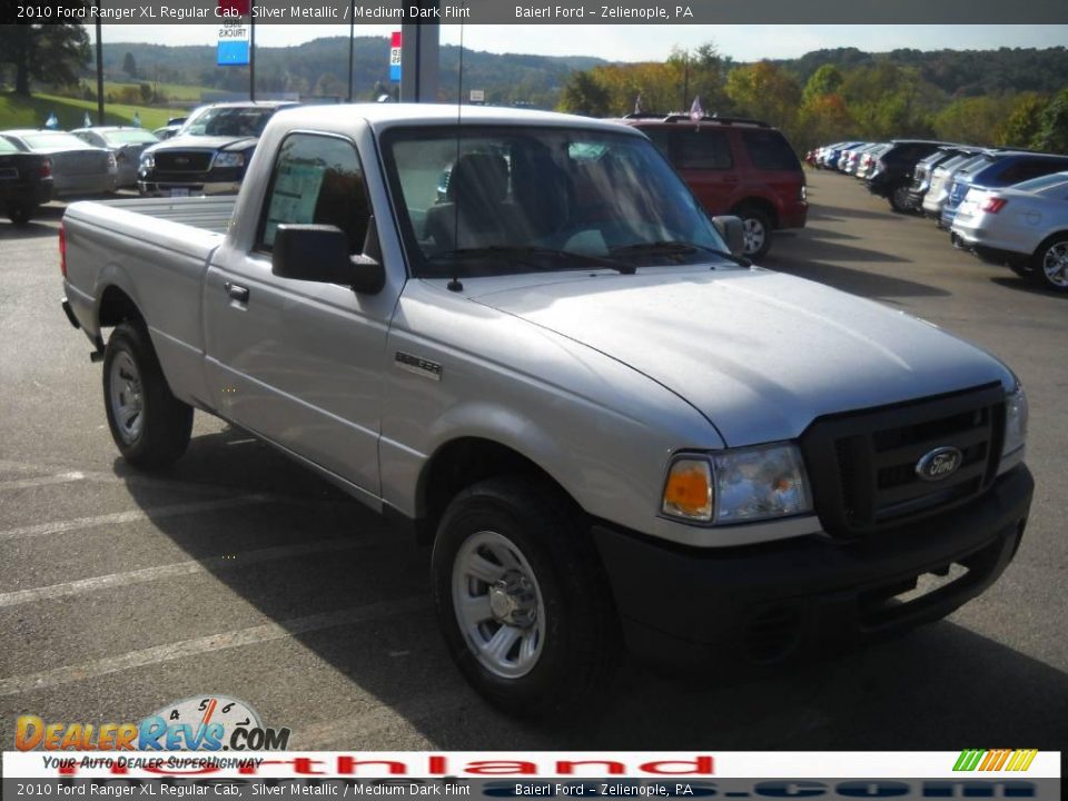 2010 Ford Ranger XL Regular Cab Silver Metallic / Medium Dark Flint Photo #4