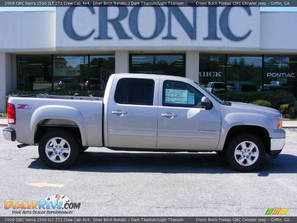 2009 GMC Sierra 1500 SLT Z71 Crew Cab 4x4 Silver Birch Metallic / Dark Titanium/Light Titanium Photo #1