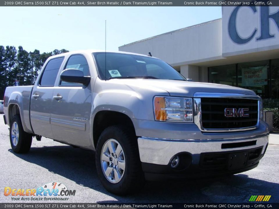 2009 GMC Sierra 1500 SLT Z71 Crew Cab 4x4 Silver Birch Metallic / Dark Titanium/Light Titanium Photo #2