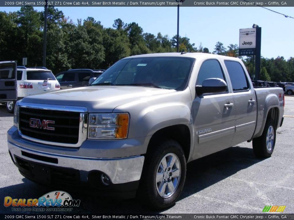 2009 GMC Sierra 1500 SLT Z71 Crew Cab 4x4 Silver Birch Metallic / Dark Titanium/Light Titanium Photo #4