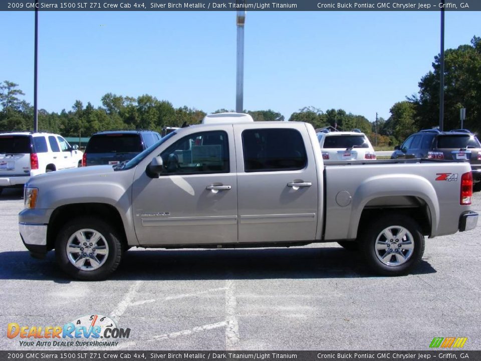 2009 GMC Sierra 1500 SLT Z71 Crew Cab 4x4 Silver Birch Metallic / Dark Titanium/Light Titanium Photo #5