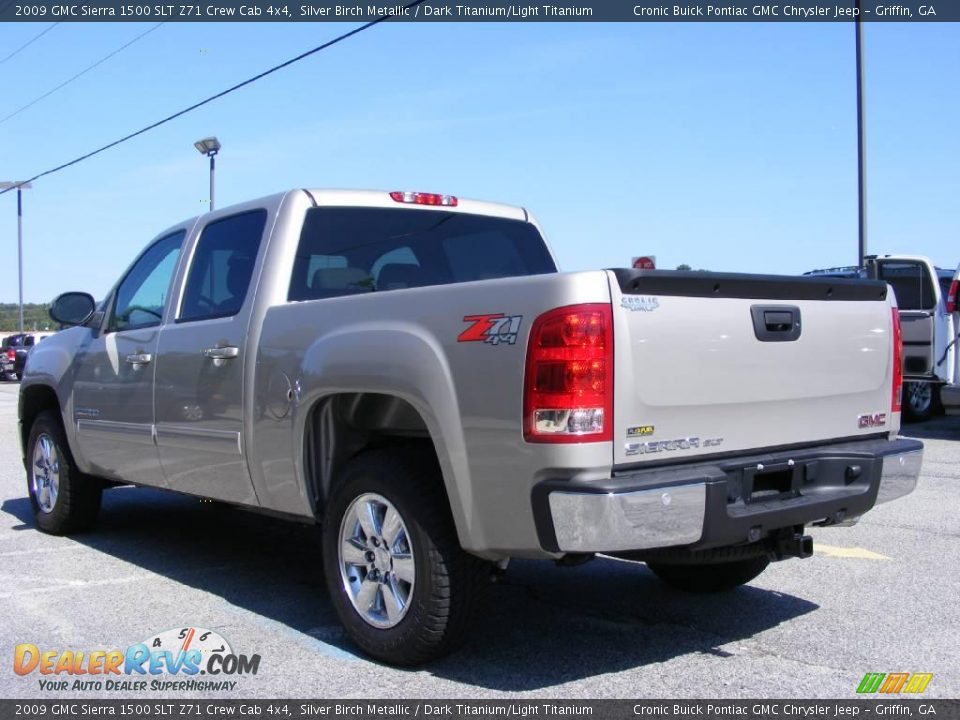 2009 GMC Sierra 1500 SLT Z71 Crew Cab 4x4 Silver Birch Metallic / Dark Titanium/Light Titanium Photo #6