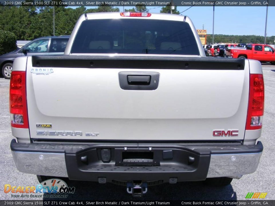 2009 GMC Sierra 1500 SLT Z71 Crew Cab 4x4 Silver Birch Metallic / Dark Titanium/Light Titanium Photo #7