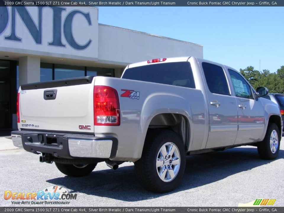 2009 GMC Sierra 1500 SLT Z71 Crew Cab 4x4 Silver Birch Metallic / Dark Titanium/Light Titanium Photo #8