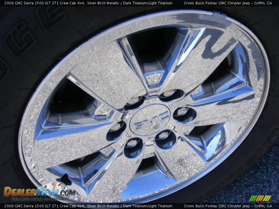 2009 GMC Sierra 1500 SLT Z71 Crew Cab 4x4 Silver Birch Metallic / Dark Titanium/Light Titanium Photo #9