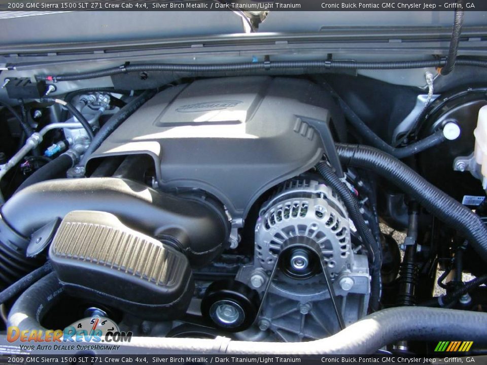 2009 GMC Sierra 1500 SLT Z71 Crew Cab 4x4 Silver Birch Metallic / Dark Titanium/Light Titanium Photo #13