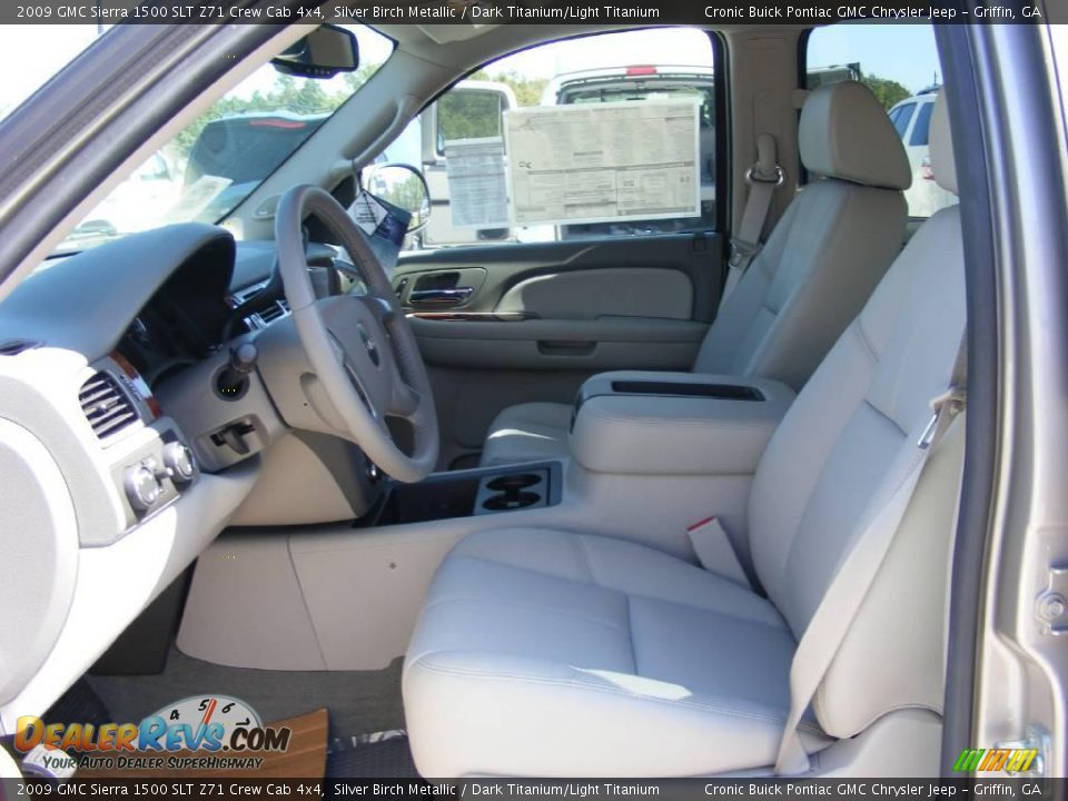 2009 GMC Sierra 1500 SLT Z71 Crew Cab 4x4 Silver Birch Metallic / Dark Titanium/Light Titanium Photo #14