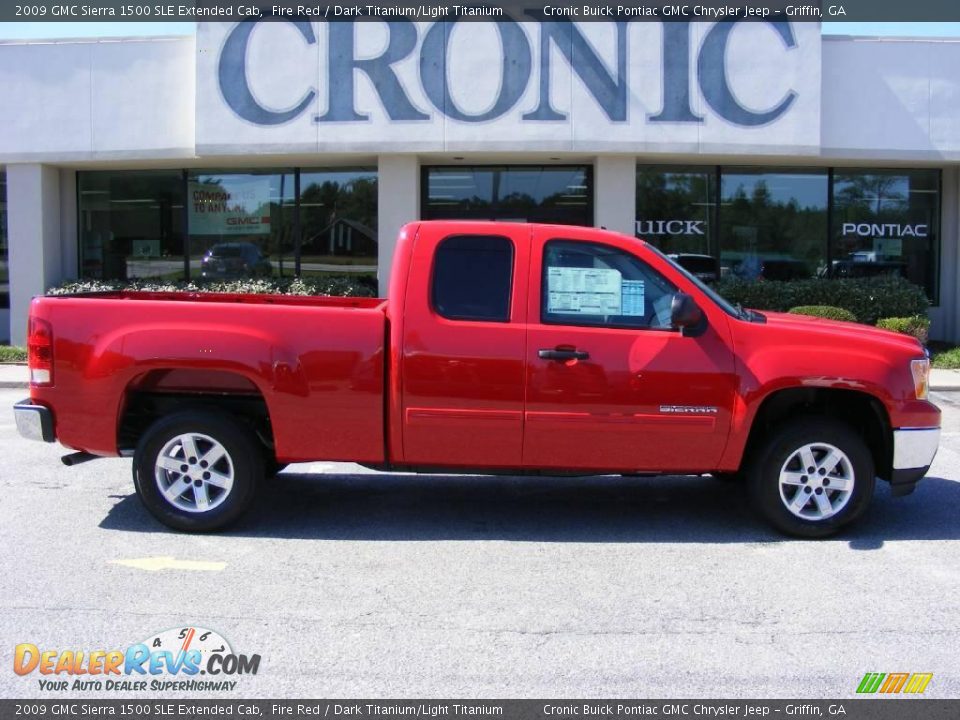 2009 GMC Sierra 1500 SLE Extended Cab Fire Red / Dark Titanium/Light Titanium Photo #1