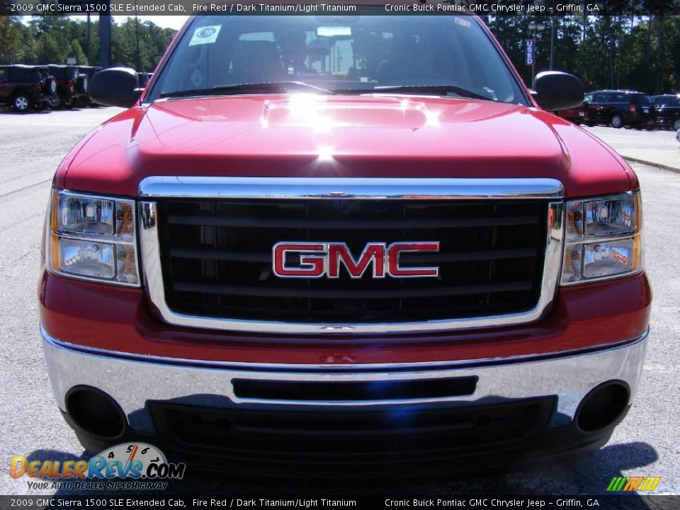 2009 GMC Sierra 1500 SLE Extended Cab Fire Red / Dark Titanium/Light Titanium Photo #3