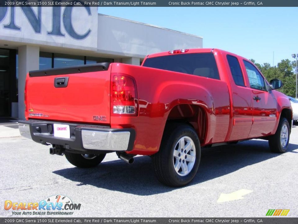 2009 GMC Sierra 1500 SLE Extended Cab Fire Red / Dark Titanium/Light Titanium Photo #8